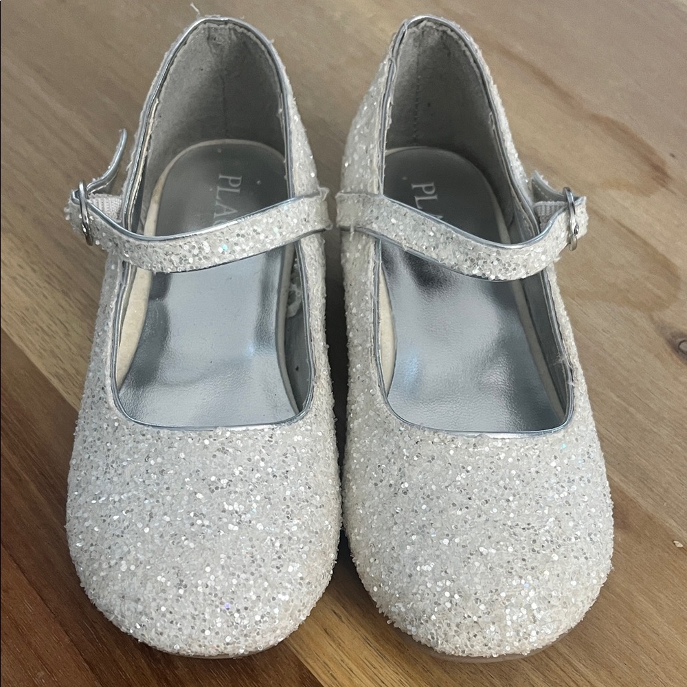 Children’s place Glittery Silver Dress Shoes for Kids